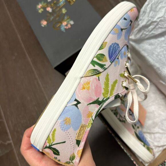 NIB Rifle Paper Co. x Keds pink floral tennis shoes. - Picture 9 of 16